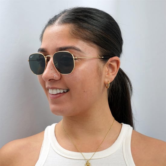 Ray-ban zonnebril zeshoekige RB3548N 001/58 Gold G-15 groen gepolariseerd - Image 6