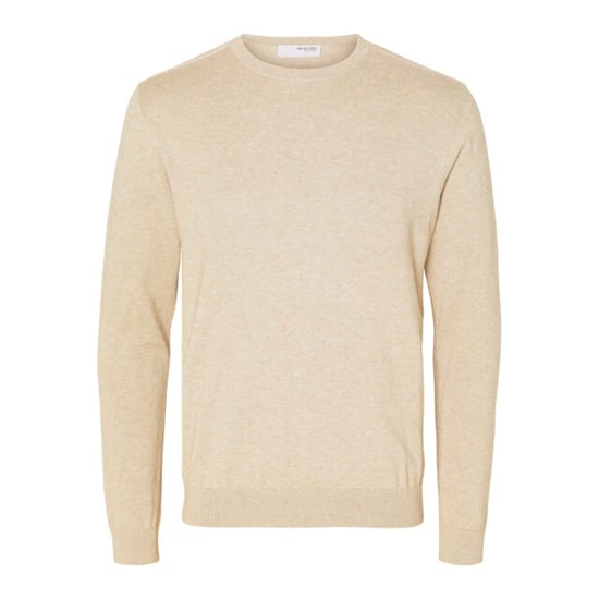 Selected Sweaters Berg Pullover Crew Neck Kelp Beige - Image 1