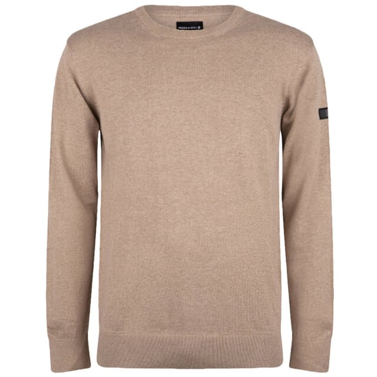 Presly & Sun Trui Will R-Neck Knitted Pullover Beige - Image 1