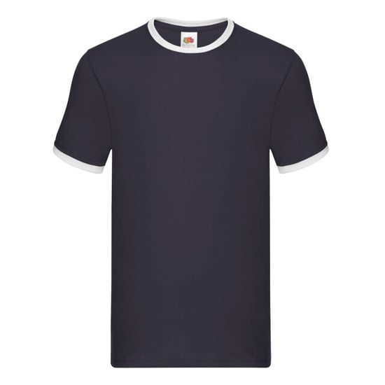 Fruit of the Loom Heren Ringer 160 T-Shirt (Marine / Wit) - Image 1