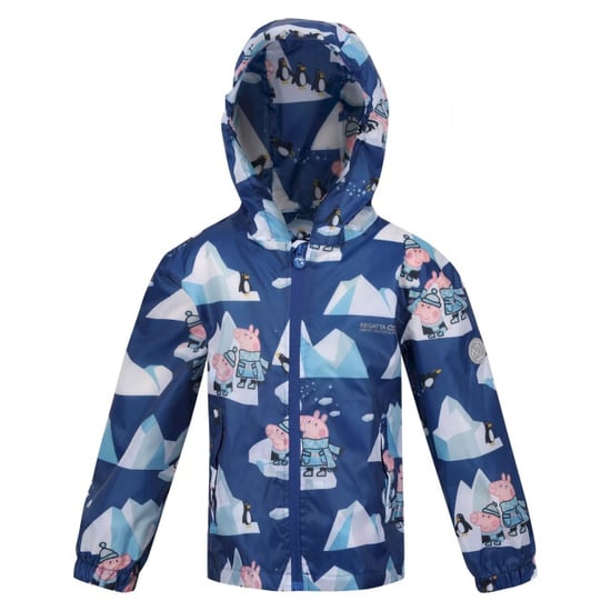 Regatta Kinder/Kinder Penguin Peppa Pig Packaway Waterdichte Jas (Ruimteblauw/Arctisch blauw) - Image 1