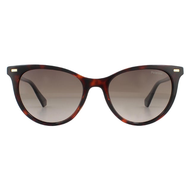 Polaroid cat eye dames havana bruine gradi nt gepolariseerde zonnebril