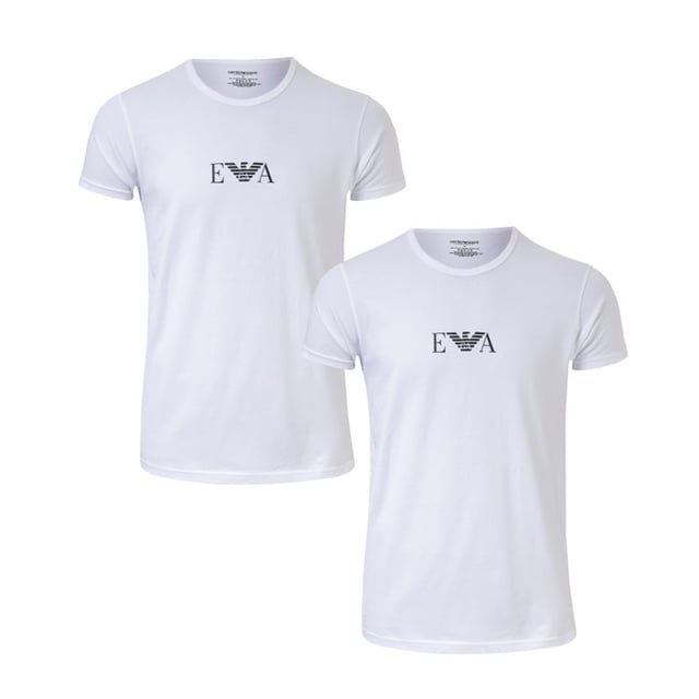 Armani T shirts voor heren set van 2 wit