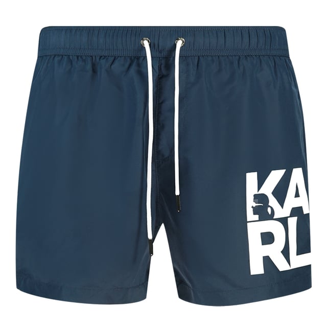 Karl Lagerfeld Blu Polyester Men's Swim Boxer