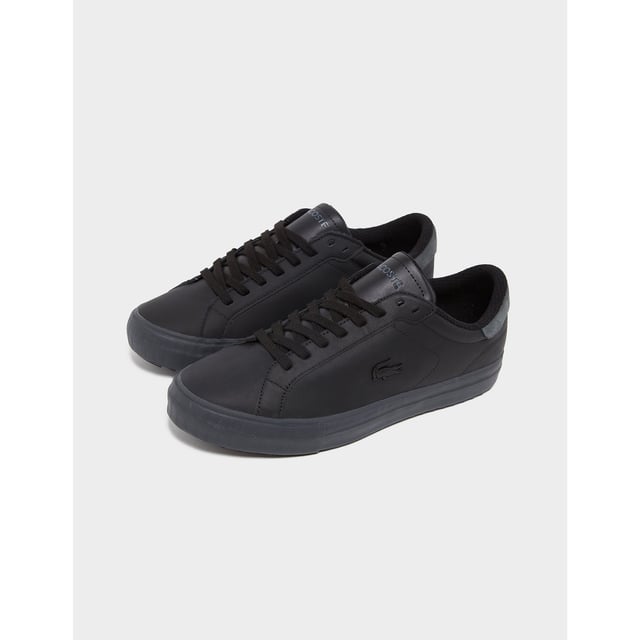 Men s Lacoste Powercourt Winter Trainers in Black Grey