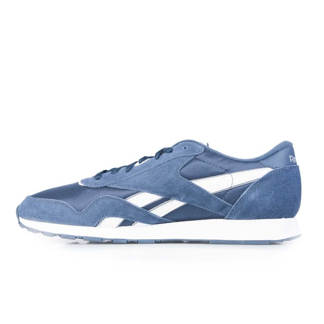 Reebok navy nylon & suede tech trainers discount