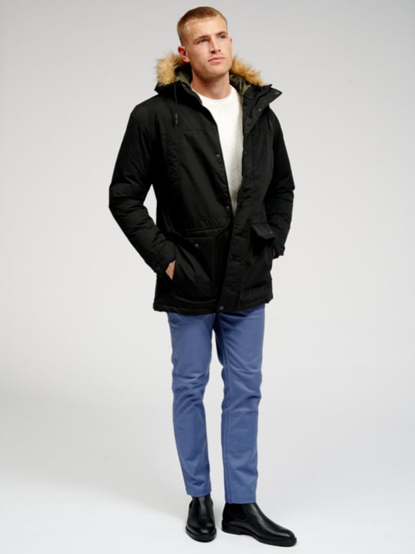 Cicilin Trenchcoat met lange mouwen voor heren, parka, klassieke jas, casual, trenchcoat, kort, jas, herfst, winter, Beige, L