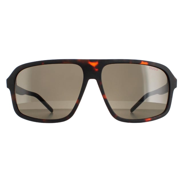 Hugo van Hugo Boss Aviator Mannen Havana Grijs Bruin Hg 1195 s
