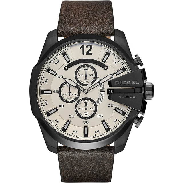 Diesel horloge cheap heren leren band