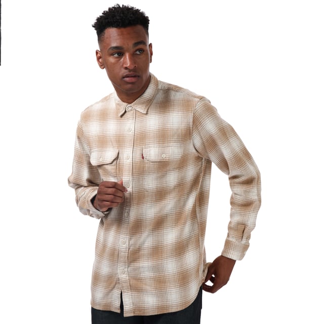 Levi s Jackson Worker flanellen overshirt voor heren beige