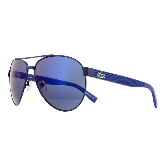 Lacoste Aviator Mens Blue Blue Blauwe zonnebril