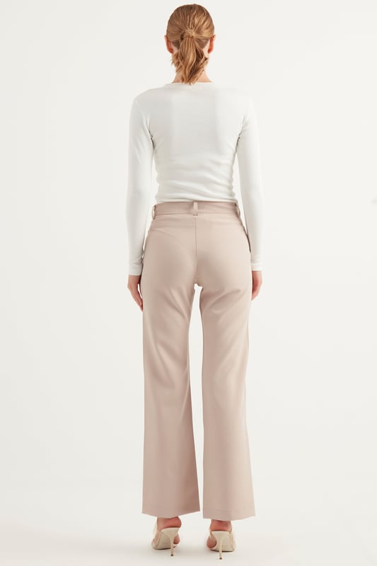 Plissé corduroy broek met rechte pijpen - MARINEBLAUW - HEREN H&M BE