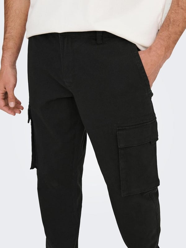Closure London Washed Utility Cargo broek Heren Zwart