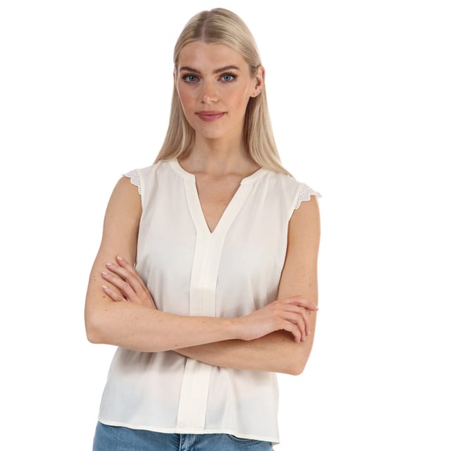 Witte mouwloze cheap top dames