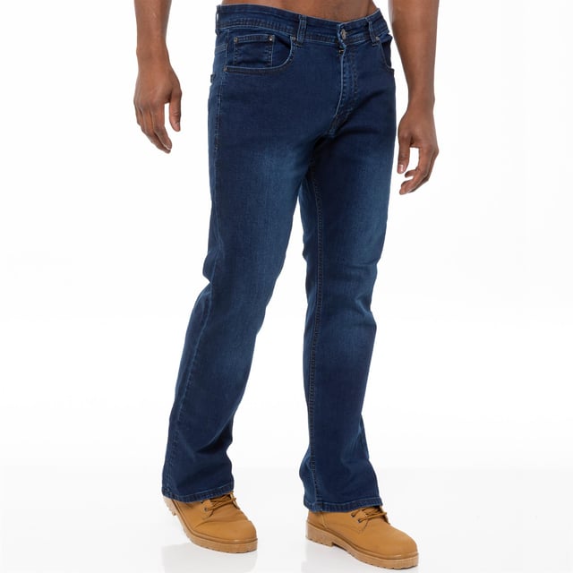 Jeans Bootcut Extensible Enzo Pour Homme - Coupe évasée, Tailles UK 28 à 42, Neuf Avec étiquettes