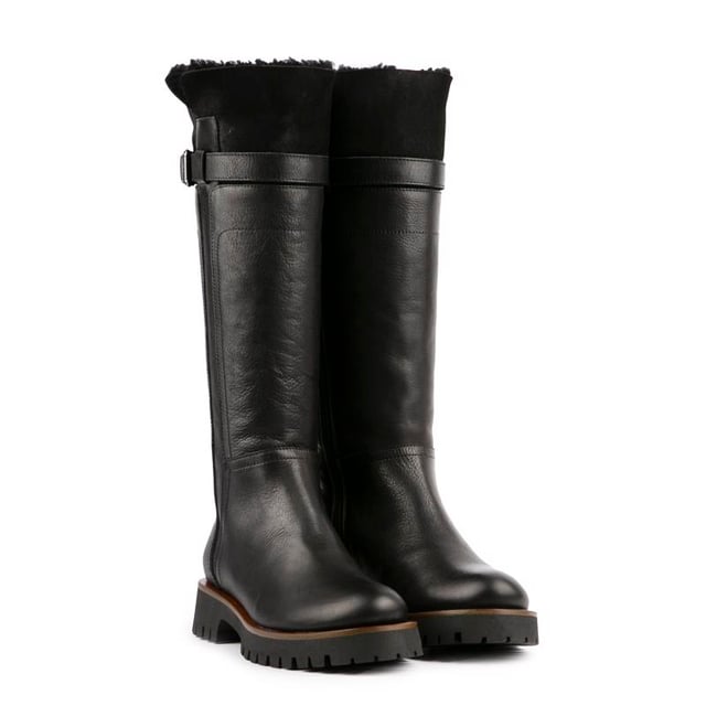Caridei Classic Nappaleer Dames Handschoenen - Made in Italy leren met voering voor Herfst/Winter - 8 HS zwart