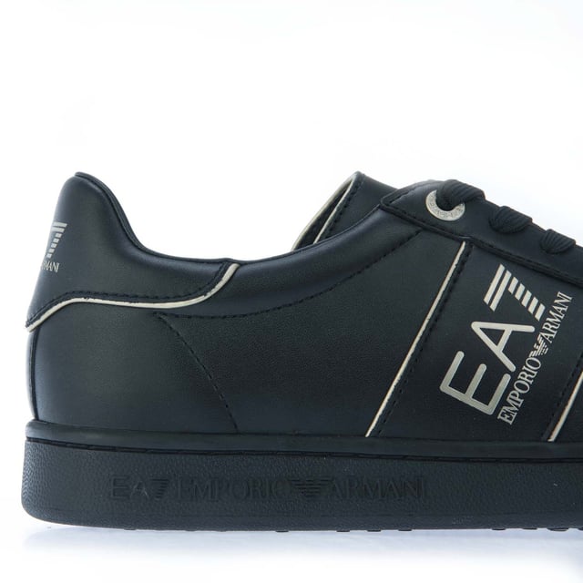 Black leather hot sale sports shoes