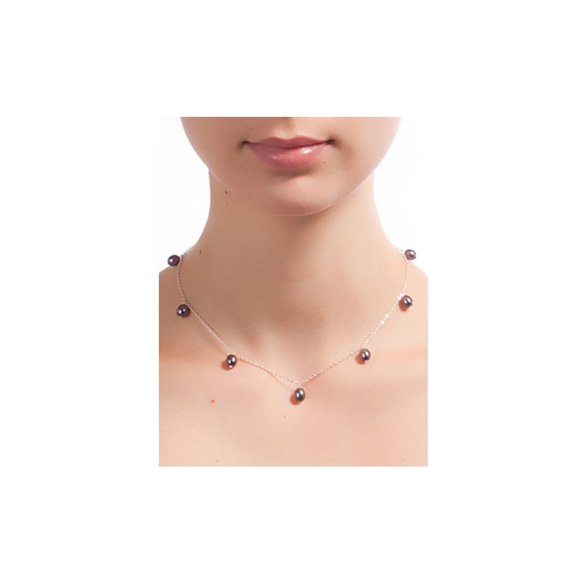 Gelaagde gouden parelketting, verfijnde choker met echte parels, kralenketting met edelstenen uit het Y2K-tijdperk, sieraden met zoetwaterparels en gouden kralen. - België